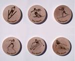 Skiing Maple Magnets