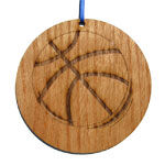 Basketball Laser-Etched Ornaments