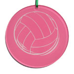 Volleyball Laser-Etched Ornament